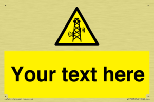 Custom warning RF radiation transmitter